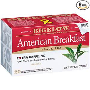 how to stay awake Bigelow black tea