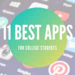 "11 best Apps for college students" with mobile apps on the background.