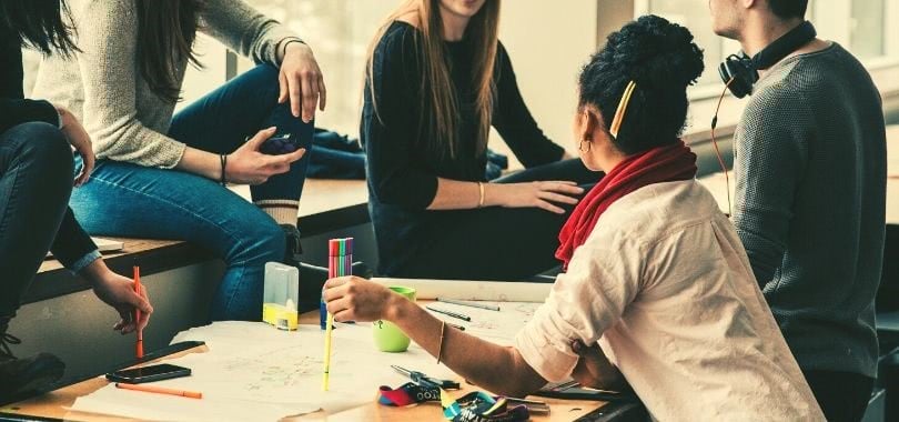 Group of people working on a project