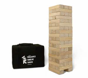 Yard Games wooden giant tumbling timbers with carrying case.