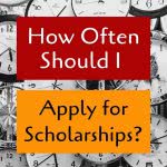 Clocks with text: Applying For College Scholarship