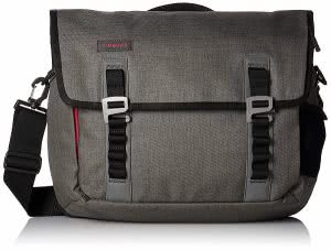Grey Timbuk2 laptop messenger bag. Click to view the Amazon page.