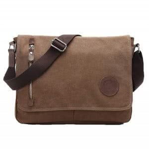 Brown Egoelife canvas satchel. Click to view the Amazon page.