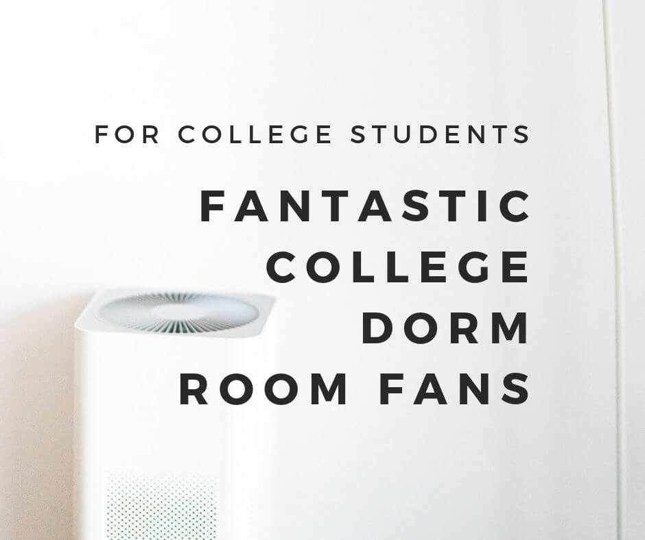 White fan with overlay text that says 