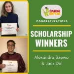 Image caption: Two students were selected as winners by College Raptor for the most recent scholarship program. Congratulations to winner Alexandra Szewc (top) and runner-up winner, Jack Do (bottom).