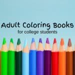 Colored pencils with text: adult coloring books