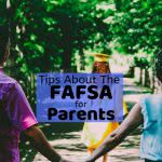 Parents holding hand watching their daughter graduate with text: tips about the FAFSA for parents