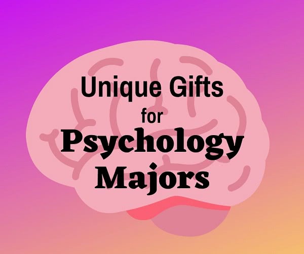 Brain icon with text: unique gifts for psychology majors