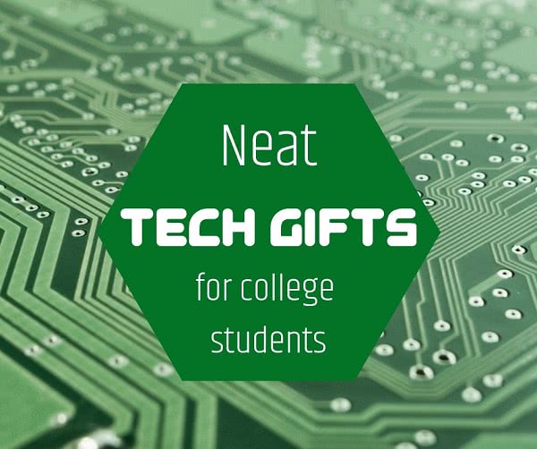 Motherboard with text: neat tech gifts for college students
