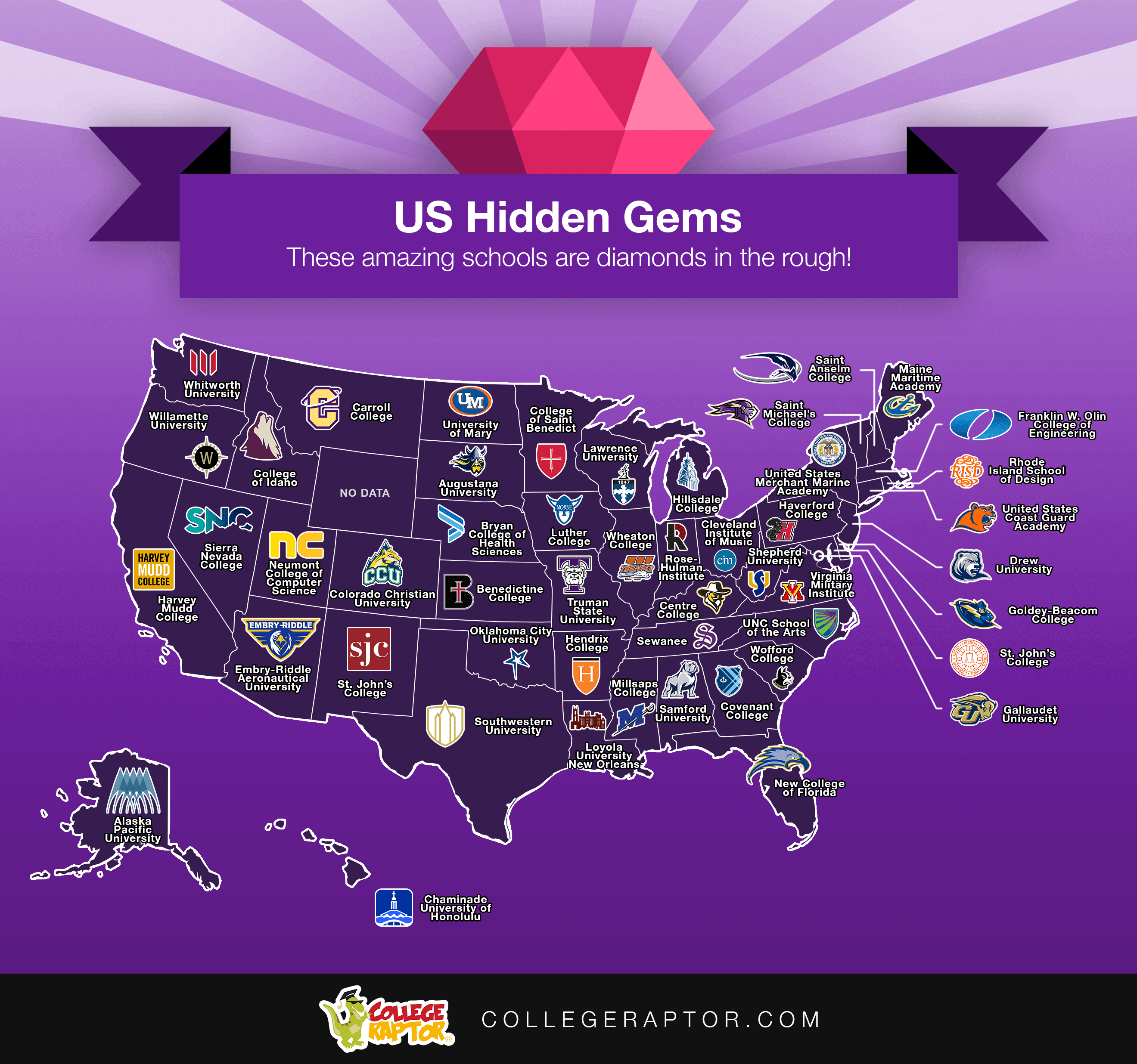 US Hidden Gems 2020 Map