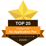 Best Colleges Without Application Fees Badge
