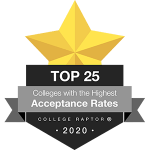 Best Colleges Highest Acceptance Rates Badge