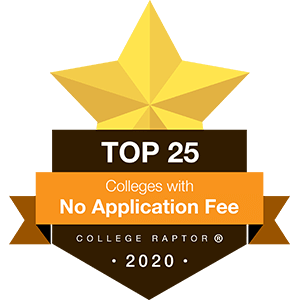 Best Colleges Without Application Fees Badge