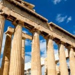 The Parthenon temple at the Acropolis in Greece