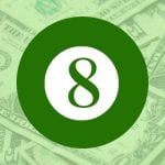 8 graphic with money background.