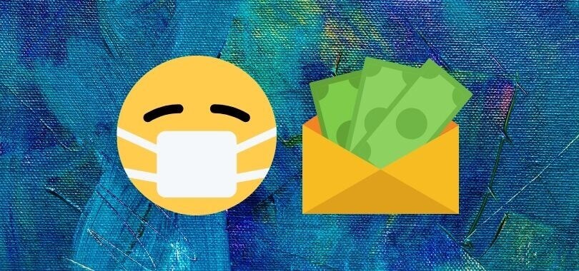 Coronavirus and student loans icons.
