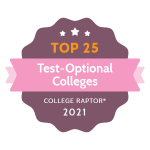 Best test-optional colleges badge