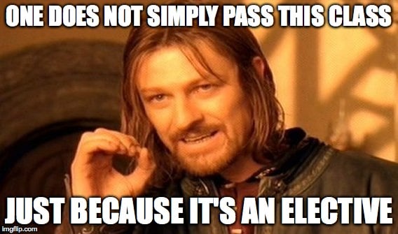 Electives meme.