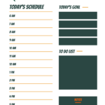 Typical Student Schedule Template.