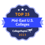 Top Mid-East Colleges 2023 Badge.
