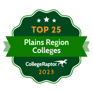 Top plains colleges 2023 badge.