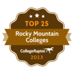 top rocky mountain colleges 2023 badge.