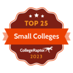 Top Small Colleges 2023 badge.