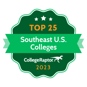 Top Southeast Colleges 2023 badge.