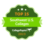 Top Southwest Colleges 2023 badge.