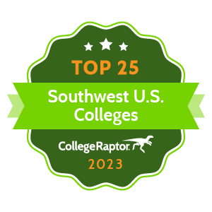 Top Southwest Colleges 2023 badge.