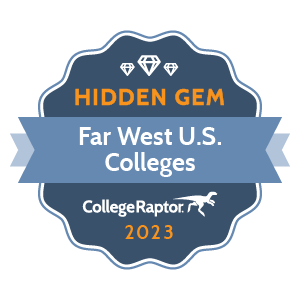 Far West Hidden Gems Colleges 2023 badge.