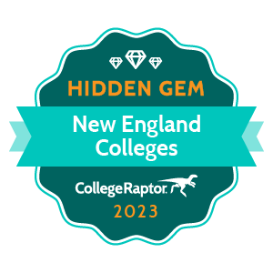 Top New England Colleges 2023 badge.