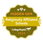 Hidden Gems Religiously Affiliated Colleges Badge.