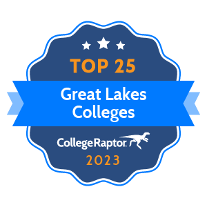 Top Great Lakes Colleges 2023 badge.