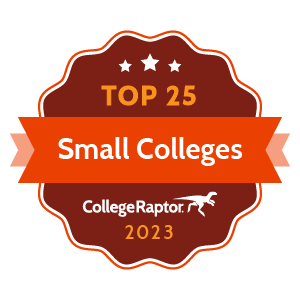 Top Small Colleges 2023 badge.