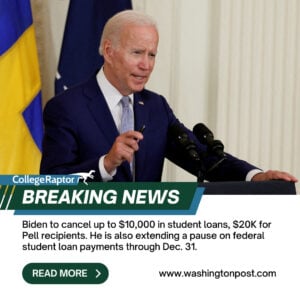 Breaking news of Biden's loan forgiveness plan.