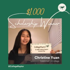 Christine Yuan Scholarship Winner