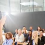 Public Speaking to an audience.