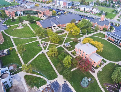 Grounds of campus in Northeast Indiana.