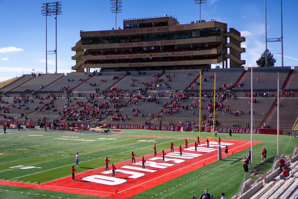 University of New Mexico football field.