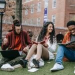 Students studying.