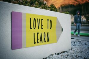 Image of sign about learning.