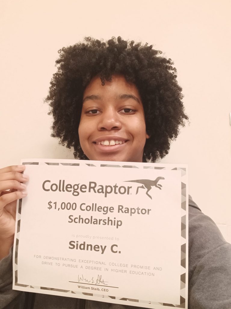 Scholarship winner Sidney C