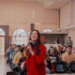 Student giving 2-minute speech